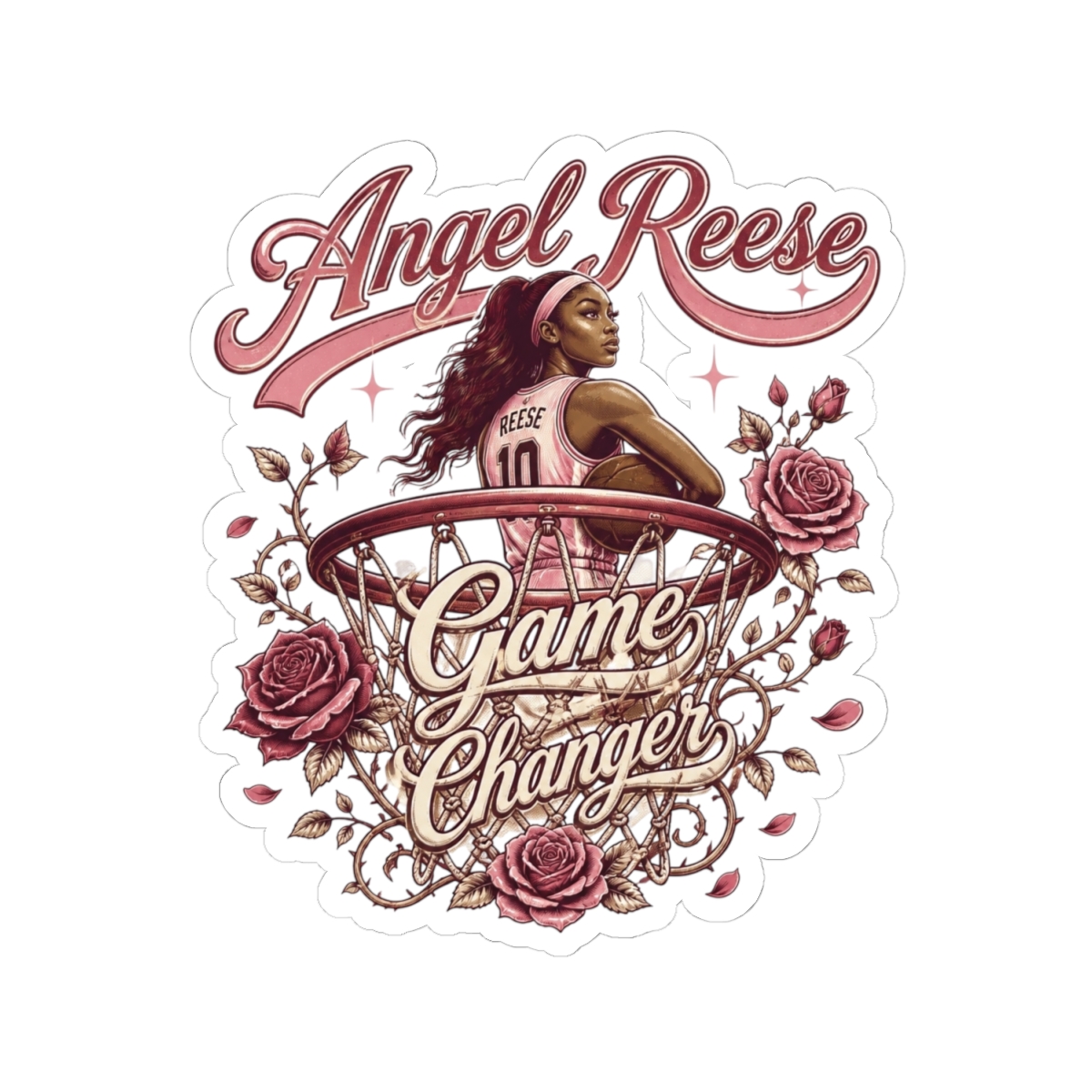 Angel Reese "Game Changer" Sticker - alternate angle 5, merchandise