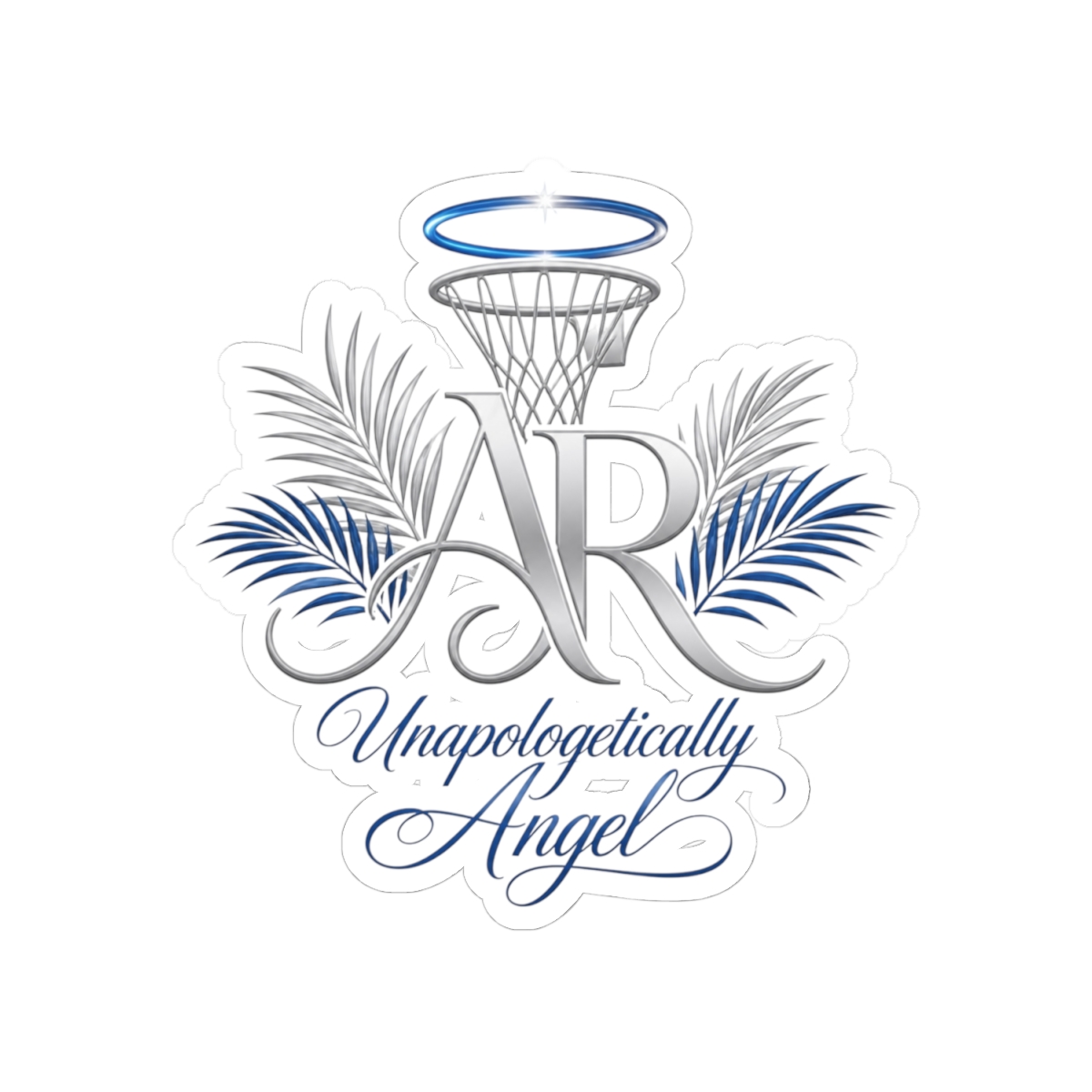Angel Reese Initials Palm Leaves Sticker - alternate angle 2, merchandise